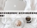 哈尔滨车辆违章查询？哈尔滨车辆违章查询在哪里？