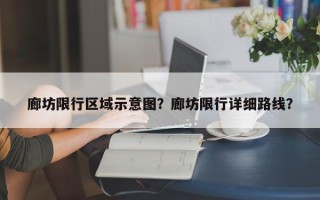 廊坊限行区域示意图？廊坊限行详细路线？