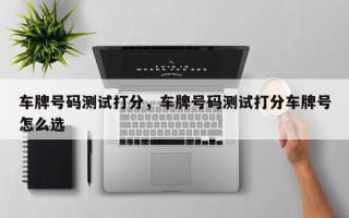 车牌号码测试打分，车牌号码测试打分车牌号怎么选