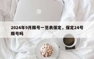 2024年9月限号一览表保定，保定24号限号吗