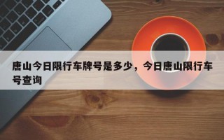 唐山今日限行车牌号是多少，今日唐山限行车号查询
