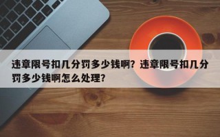 违章限号扣几分罚多少钱啊？违章限号扣几分罚多少钱啊怎么处理？