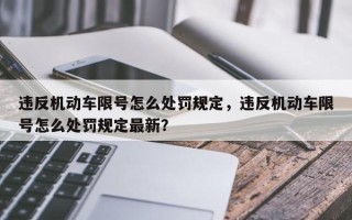 违反机动车限号怎么处罚规定，违反机动车限号怎么处罚规定最新？