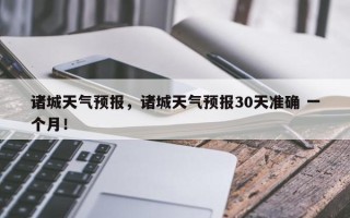 诸城天气预报，诸城天气预报30天准确 一个月！