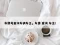 车牌号查询车辆车主，车牌 查询 车主！