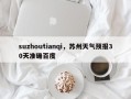 suzhoutianqi，苏州天气预报30天准确百度