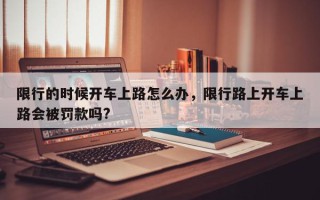 限行的时候开车上路怎么办，限行路上开车上路会被罚款吗?