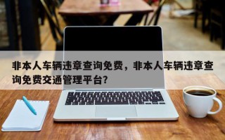 非本人车辆违章查询免费，非本人车辆违章查询免费交通管理平台？