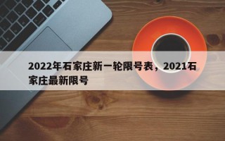 2022年石家庄新一轮限号表,2021石家庄最新限号 2022年石家庄新一轮限号表,2021石家庄最新限号
