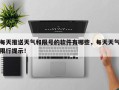 每天推送天气和限号的软件有哪些，每天天气限行提示！