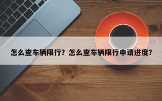 怎么查车辆限行？怎么查车辆限行申请进度？
