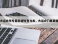 大运会限号最新通知查询表，大运会门票费用！