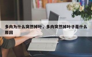 多肉为什么突然掉叶，多肉突然掉叶子是什么原因