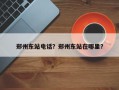 郑州东站电话？郑州东站在哪里？
