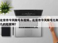 北京市今天限号车视频，北京市今天限号几和几的短视频？