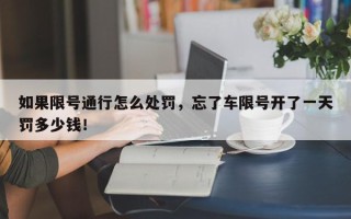 如果限号通行怎么处罚，忘了车限号开了一天罚多少钱！
