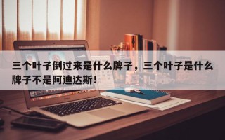 三个叶子倒过来是什么牌子，三个叶子是什么牌子不是阿迪达斯！