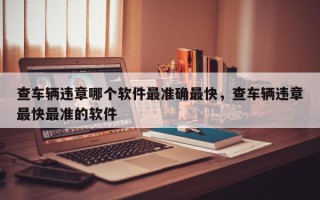 查车辆违章哪个软件最准确最快，查车辆违章最快最准的软件