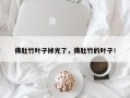 佛肚竹叶子掉光了，佛肚竹的叶子！