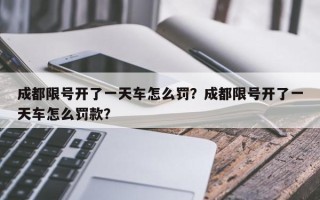 成都限号开了一天车怎么罚？成都限号开了一天车怎么罚款？