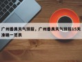 广州番禺天气预报，广州番禺天气预报15天准确一览表