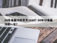 60年来最冷的冬天2020？60年以来最冷的一年？