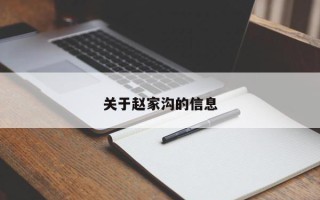 关于赵家沟的信息