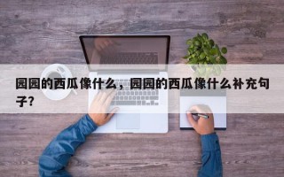 园园的西瓜像什么，园园的西瓜像什么补充句子？