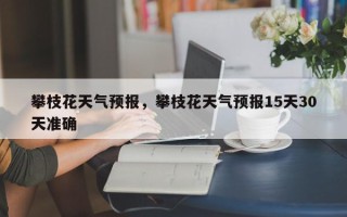 攀枝花天气预报，攀枝花天气预报15天30天准确