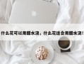 什么花可以用醋水浇，什么花适合用醋水浇！