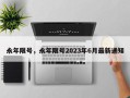 永年限号，永年限号2023年6月最新通知