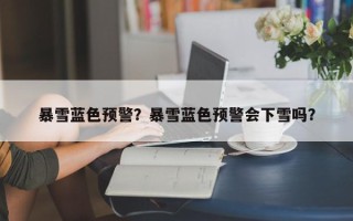 暴雪蓝色预警？暴雪蓝色预警会下雪吗？