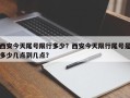 西安今天尾号限行多少？西安今天限行尾号是多少几点到几点？