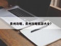 贵州攻略，贵州攻略旅游大全？