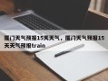 厦门天气预报15天天气，厦门天气预报15天天气预报train