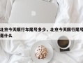 北京今天限行车尾号多少，北京今天限行尾号是什么