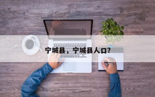 宁城县，宁城县人口？