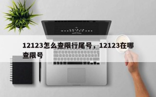 12123怎么查限行尾号，12123在哪查限号