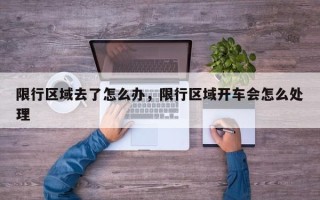 限行区域去了怎么办，限行区域开车会怎么处理