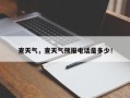 查天气，查天气预报电话是多少！