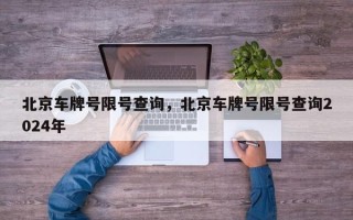 北京车牌号限号查询，北京车牌号限号查询2024年